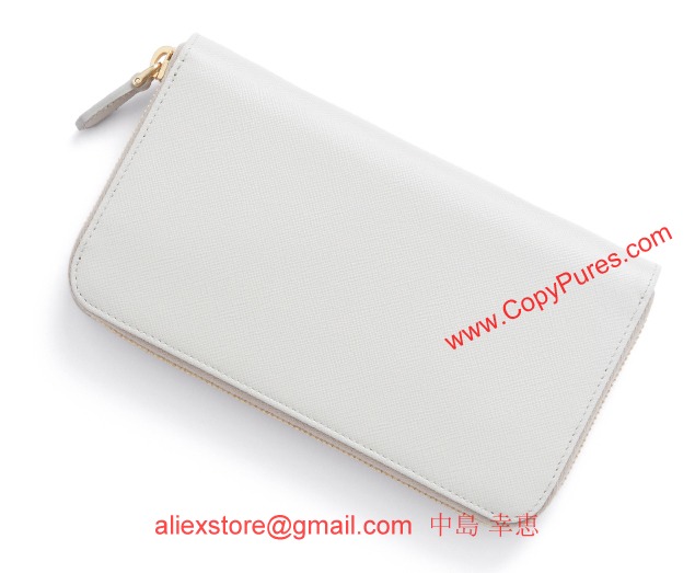 プラダ　2013年春夏新作SAFFIANO METALメタルロゴデザイン ラウンドファスナー 長財布 1M0506 QWA F0K74 